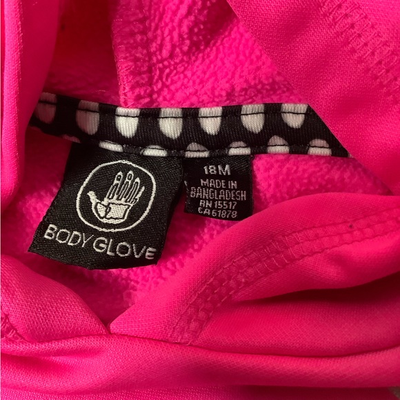 Pink Body Glove Toddler Hoodie 18 month 18M - Picture 3 of 6